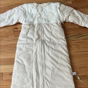 Soft Cream and White Striped Kids Sleep Sack
